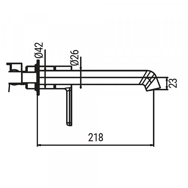 Змішувач для умивальника вбудований Koer KB-16029-01 Колір хром (KR5480)