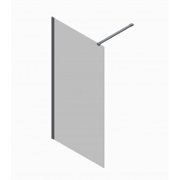 Душова перегородка Koer SR SP01-100x200-TR-01 Walk-In прозоре скло Easy Clean 8мм, хром (KR5393)