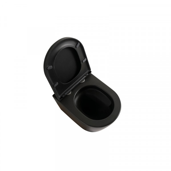 Унітаз підвісний Mixxus Premium BEVEL-0304-T1 BLACK 480x360x360mm сист. змиву TORNADO 1.0 (MP6677)