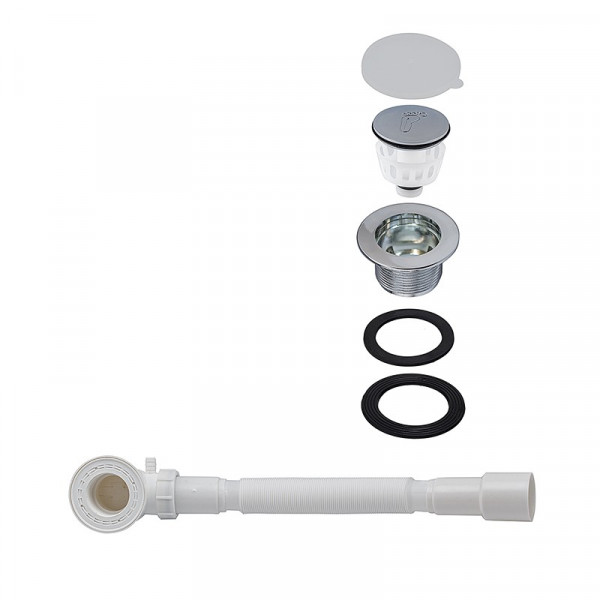 Душовий піддон високий Mixxus Strong ST01-90x90x40 з сифоном напівкруглий діаметр зливу 52 мм (MI8160)