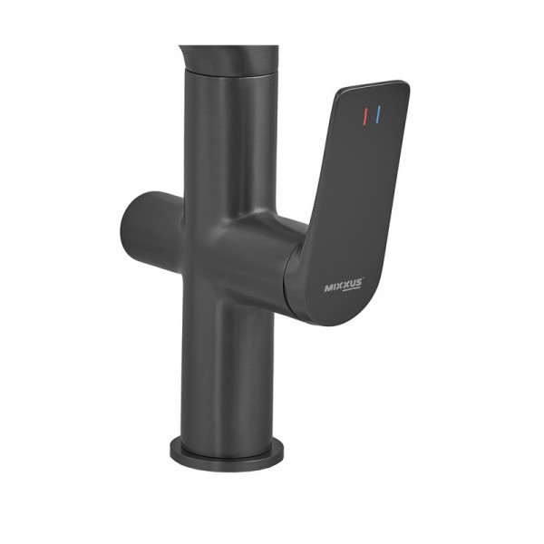 Змішувач для кухні Mixxus Premium DERBY 021 (NUT) BLACK REFL.BLACK з виходом для питної води  (MI6606)