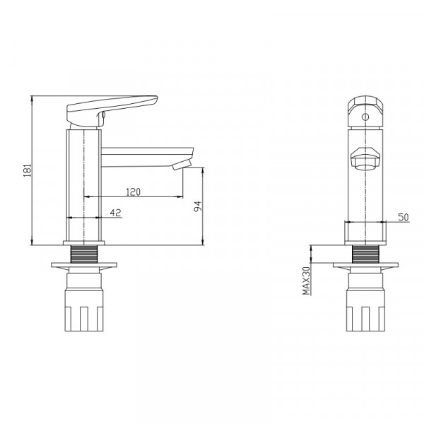 Змішувач для умивальника Mixxus Pegas 001 (Nut) (MI6243)