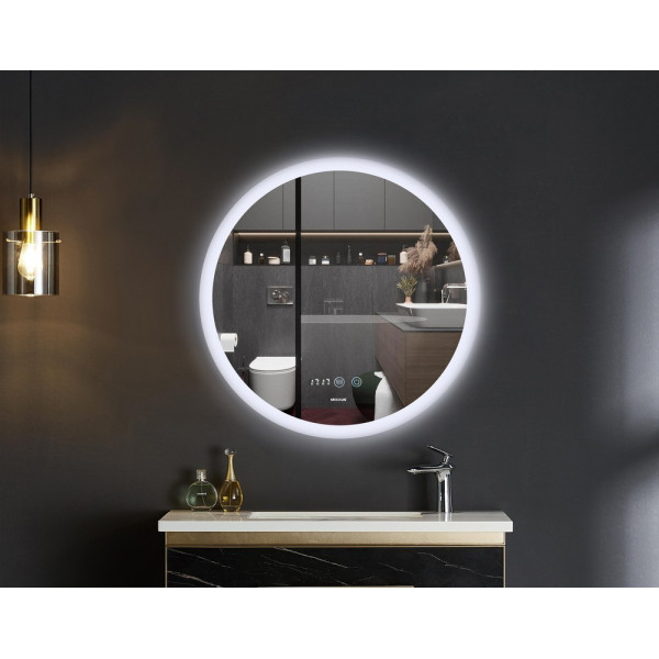 Дзеркало Mixxus PLAIN MC10-60 з Led Touch, Anti-fog, димером, регулятором яскравості, годинником (MI6013)