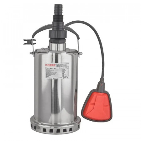 Насос дренажний Koer KDN-1100 корпус нержавіюча сталь Н=10,5М, Q=13,5кбМ, P=1100 Вт (KP3356)