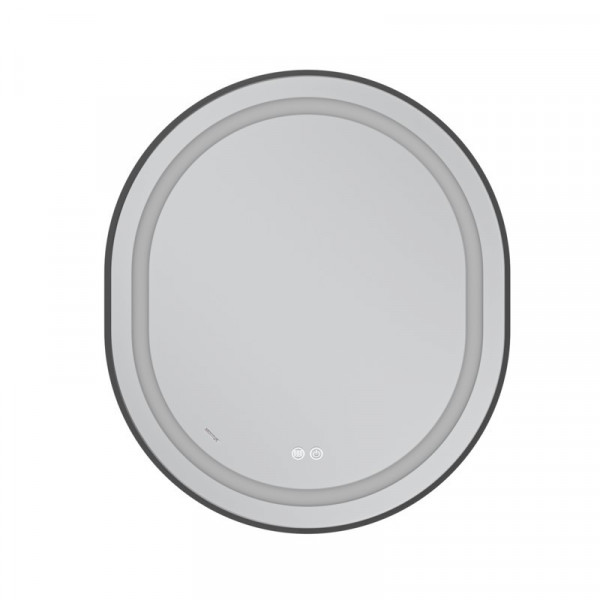 Дзеркало Mixxus Premium ELLIPSE MV05-80x70-Reverse BLACK з Led Touch, Anti-fog, димером (3-6,5kK) (MP6646)