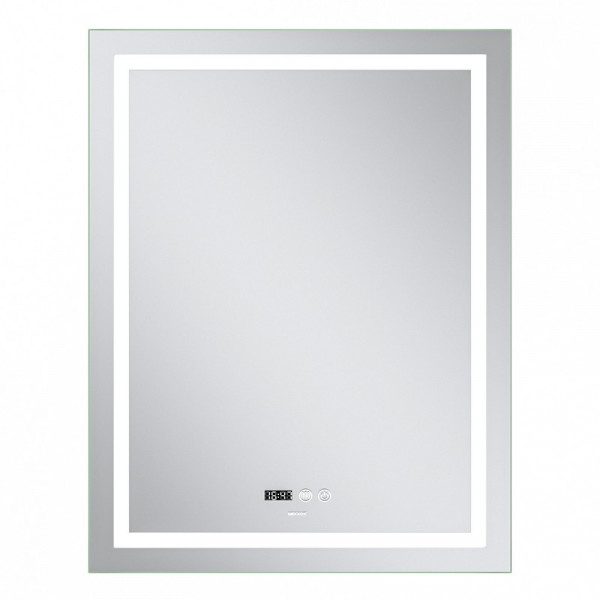 Дзеркало Mixxus Premium FLASH MR21-70x90 з Led Touch, Anti-fog, димером, регулятором яскравості, годинником (MP6618)
