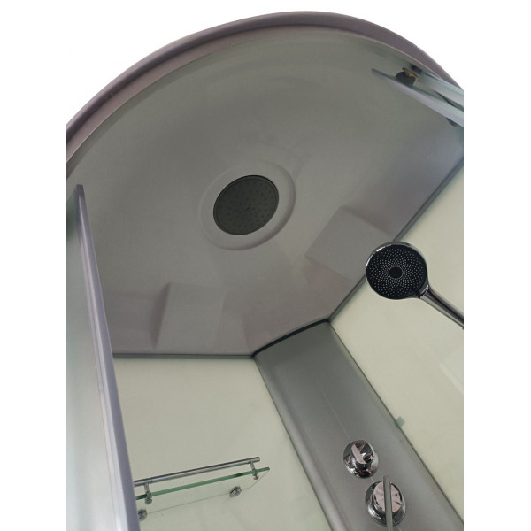 Бокс душовий з гідромасажем Mixxus STRONG SBH01-90x90x215-FB SATIN з високим піддоном (MI6888)