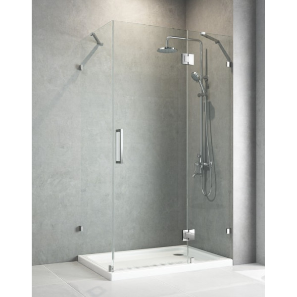 Бічна стінка до кабіни Koer SR SW04-90x200-TR-01 прозоре скло Easy Clean 10мм, хром (KR5390)