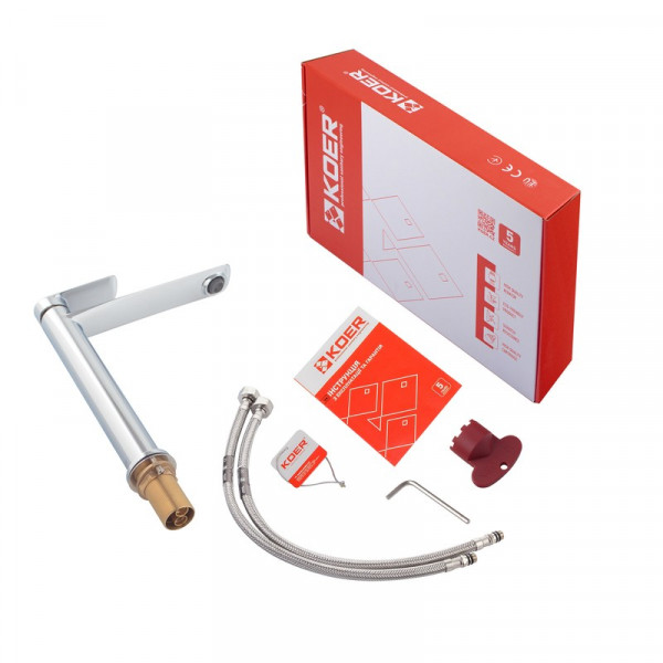 Змішувач для умивальника Koer KB-11028-01 високий (KR5293)