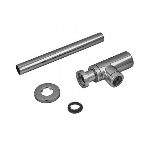 Сифон для раковини Koer BT-01-01 без випуску (під донний клапан) без ревізії (Колір хром) 1 1/4'' (KR3407)