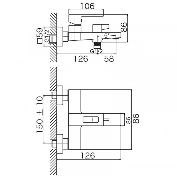 Змішувач для ванни Haiba KANT 009 EURO (HB9603)