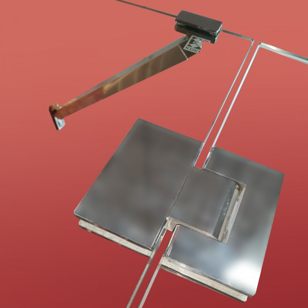 Бічна стінка до кабіни Koer SR SW04-90x200-TR-01 прозоре скло Easy Clean 10мм, хром (KR5390)