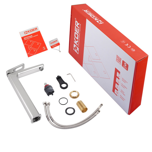 Змішувач для умивальника високий Koer KB-11031-01 (KR5433)