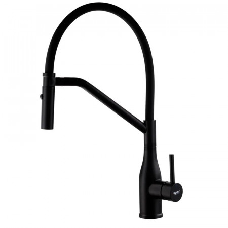 Змішувач для кухні Koer KI-70026-05 з чорним силіконовим виливом (KR5210)