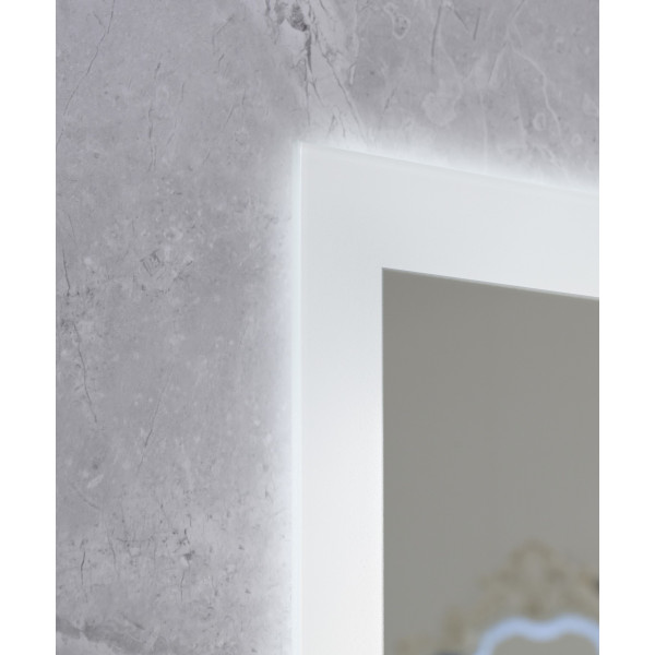 Дзеркало Mixxus FLAT MR04-80x60 з Led Touch, Anti-fog, димером, регулятором яскравості, годинником (MI6928)