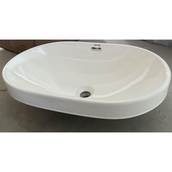 Раковина врізна на стільницю Mixxus Premium ELLIPSE-1601 600х400х190mm з переливом (MP6569)