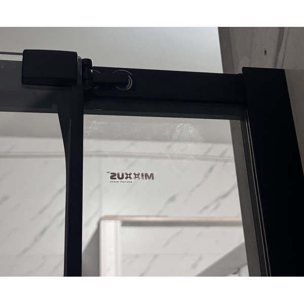 Душова кабіна без піддону Mixxus Premium Quadro SC01-120x80x195-TR Black прозоре скло 6мм (MI8293)