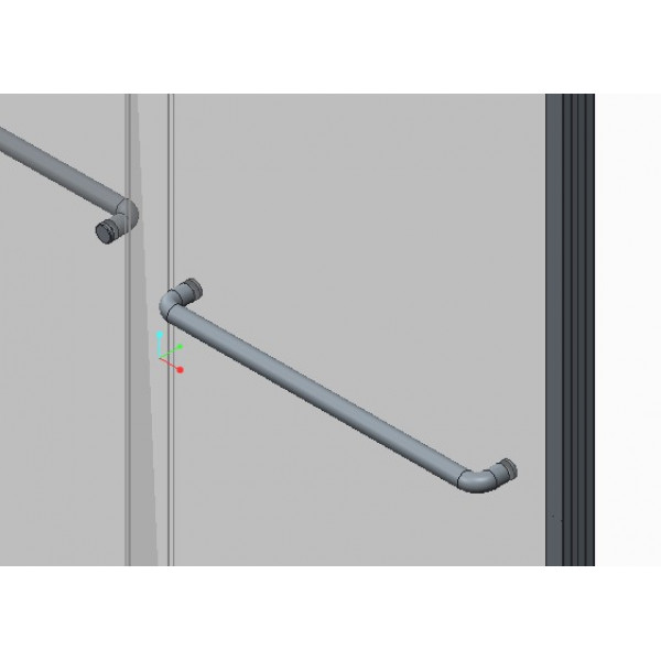 Двері в нішу Koer SR SD03-140x200-TR-01 прозоре скло Easy Clean 8мм, хром (KR5385)