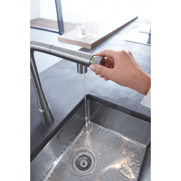 Змішувач для кухні з висувним виливом Grohe Zedra SmartControl (31593DC2)