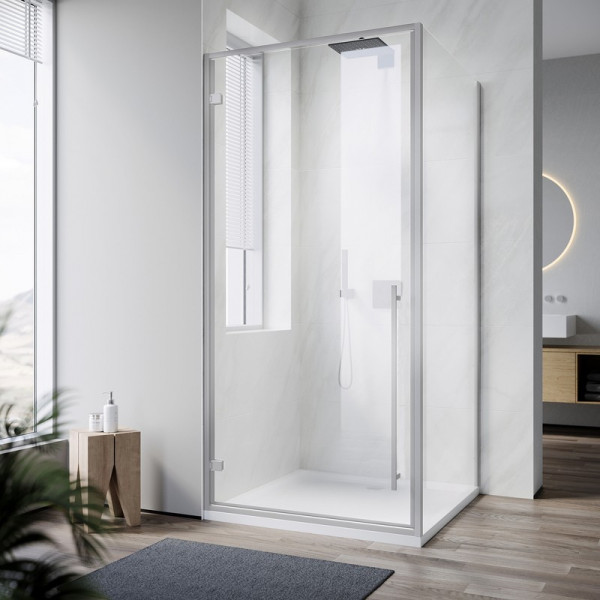 Душова кабіна без піддону Koer SR SC08-90x90x200-TR-01 прозоре скло Easy Clean 6мм, хром (KR5371)