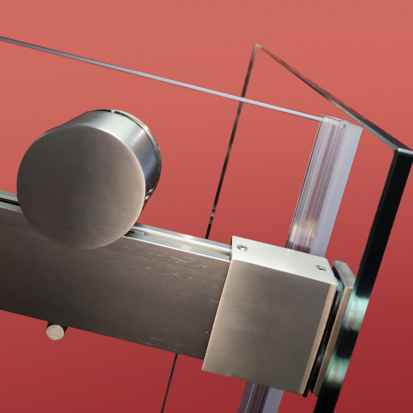 Бічна стінка до кабіни Koer SR SW01-90x200-TR-07 прозоре скло Easy Clean 8мм, графіт (KR5382)