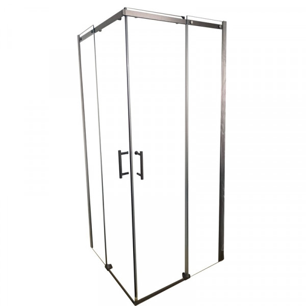 Душова кабіна без піддону Koer SR SC03-90x90x200-TR-07 прозоре скло Easy Clean 6мм, графіт (KR5359)