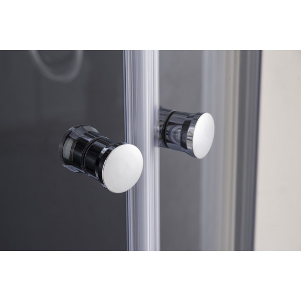 Бокс душовий з гідромасажем Mixxus STRONG SBH01-90x90x215-FB SATIN з високим піддоном (MI6888)