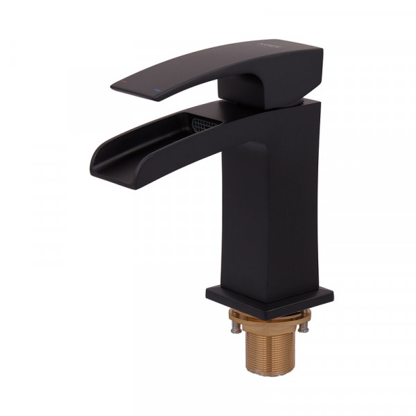 Змішувач для умивальника KOER KB-14007-05 водоспад (Колір чорний) (KR3447)