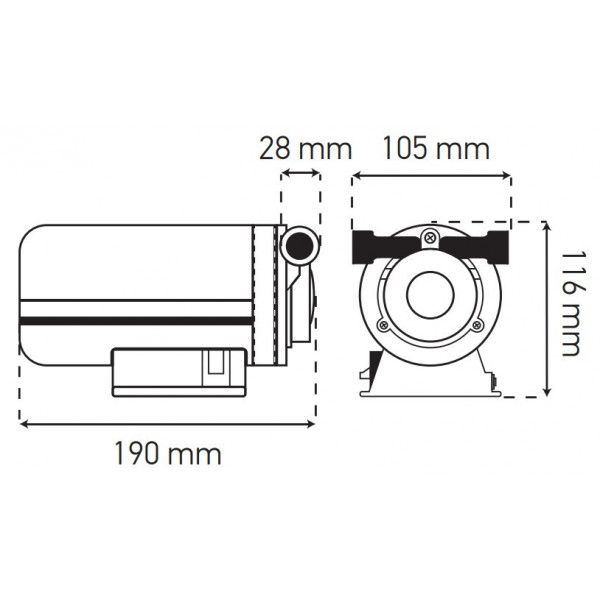 Насос підвищення тиску Koer KP.P15-GRS15 (з гайками, кабелем і вилкою) (KP0255)