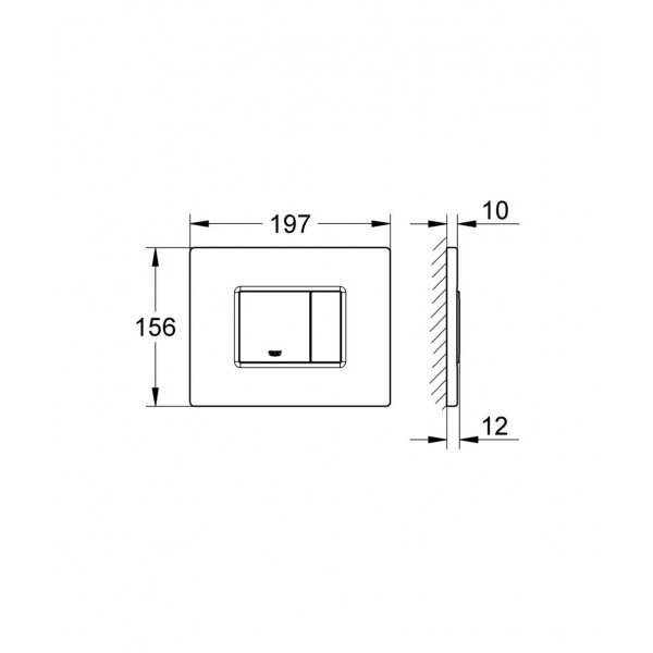 Комплект Grohe Set Унітаз QUADRO-0301-T3 + Інсталяція 38536001 + панель 38732000 (38536001QUADRO0301T3)