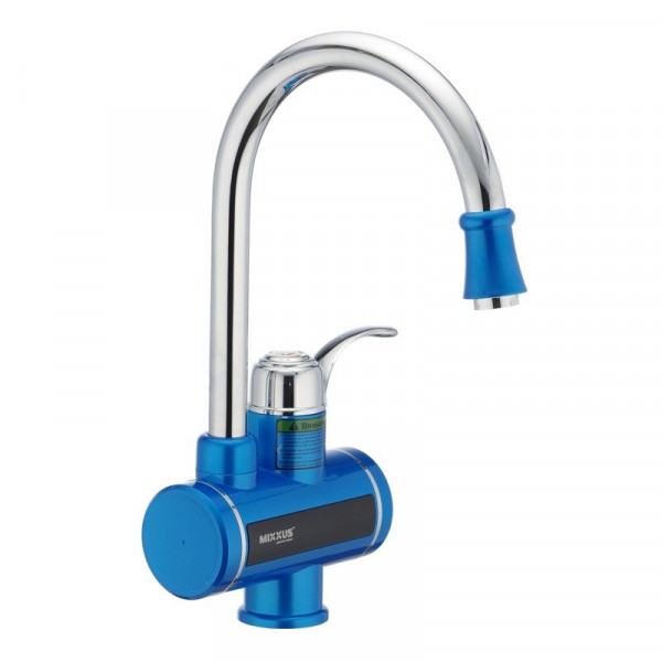 Водонагрівач 3 kW проточний, з індикатором температури, RESET, на мийку MIXXUS Electra 240-E BLUE (колір блакитний) (MI2747)