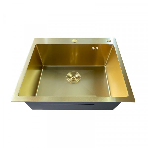 Мийка Mixxus MH6050 Micro Decor Brushed Gold (3.0/0.8) з нерж. сталі (колір матове золото) (MI8222)