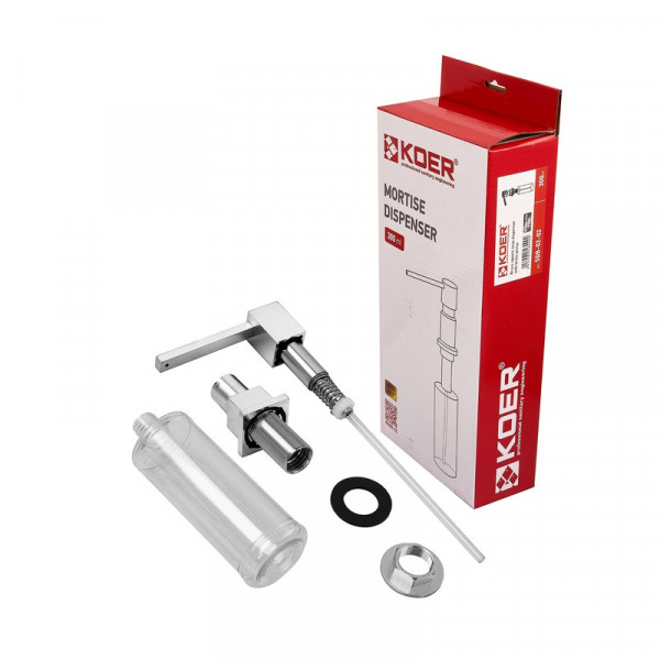 Дозатор для мийного засобу врізний Koer SDB-02-02 300 мл (колір нерж.сталі) (KR5629)