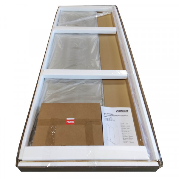 Двері в нішу Koer SR SD04-120x200-TR-07 прозоре скло Easy Clean 10мм, графіт (KR5388)