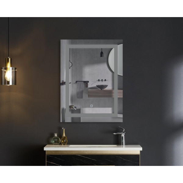 Дзеркало Mixxus TALL MR08-80x60-Reverse з Led Touch, Anti-fog, димером, регулятором яскравості (MI6659)