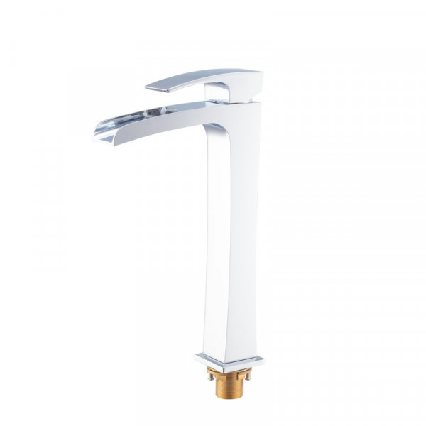 Змішувач для умивальника Koer KB-15007-01 високий водоспад (Колір хром) (KR3448)