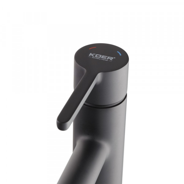 Змішувач для умивальника Koer KB-10029-05 Колір чорний (KR5487)