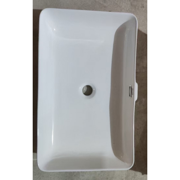 Раковина накладна Mixxus Premium QUADRO-0209 600х370х140mm з переливом (MP6522)