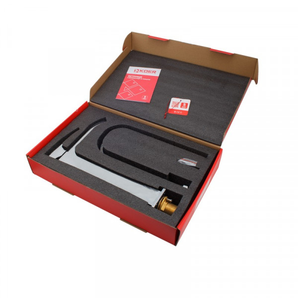 Змішувач для умивальника Koer KB-13007-01 високий (Колір хром) (KR3444)