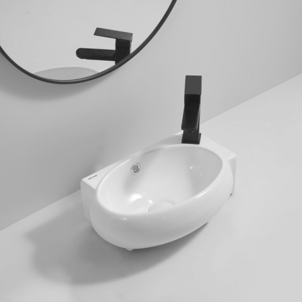 Раковина підвісна Mixxus Premium DIVERSE-1201-L 400х215х140mm з отвором під змішувач та переливом (MP6507)