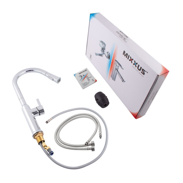 Змішувач для кухні з висувним виливом Mixxus Premium PULL 014 (MI6958)