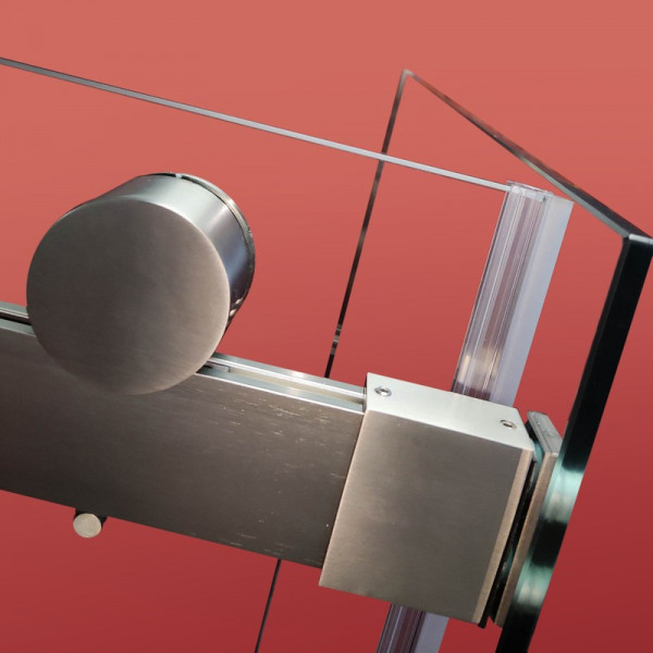 Двері в нішу Koer SR SD01-120x200-TR-07 прозоре скло Easy Clean 8мм, графіт (KR5378)