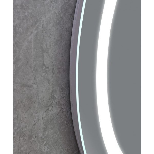 Дзеркало Mixxus PLAIN MC02-80 з Led Touch, Anti-fog, димером, регулятором яскравості, годинником (MI6931)