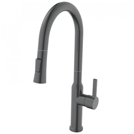 Змішувач для кухні з висувним виливом Mixxus Premium PULL 014 GRAPHITE (MI6959)