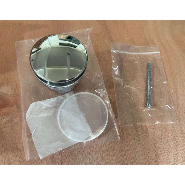 Донний клапан для раковини універсальний (з/без переливу) Koer PW-01-01 автоматичний (Click-Clack) (Колір хром) 1 1/4'' (KR3400)