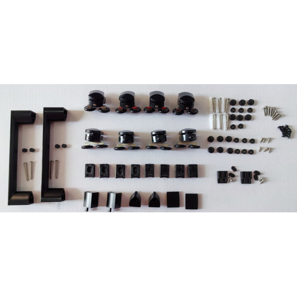 Двері в нішу Mixxus Premium DIVERSE SD01-160x185-TR Black прозоре скло 5мм (MI6879)