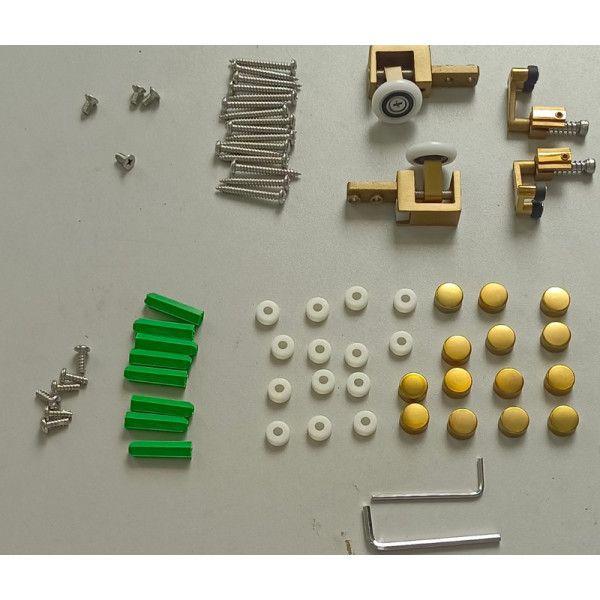 Душова кабіна без піддону Koer SR SC09-90x90x200-R-TR-12 прозоре скло Easy Clean 6мм Матове золото (KR5771)