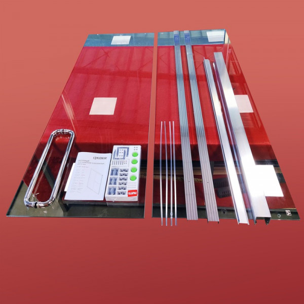 Двері в нішу Koer SR SD03-140x200-TR-01 прозоре скло Easy Clean 8мм, хром (KR5385)