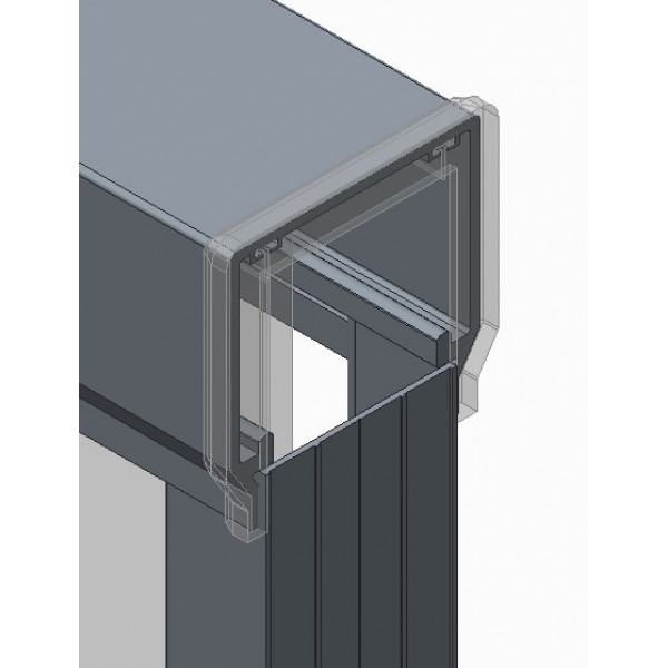 Двері в нішу Koer SR SD03-140x200-TR-01 прозоре скло Easy Clean 8мм, хром (KR5385)