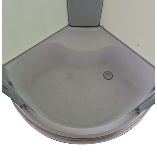 Бокс душовий без гідромасажу Mixxus STRONG SB01-90x90x215-FB SATIN з високим піддоном (MI6884)